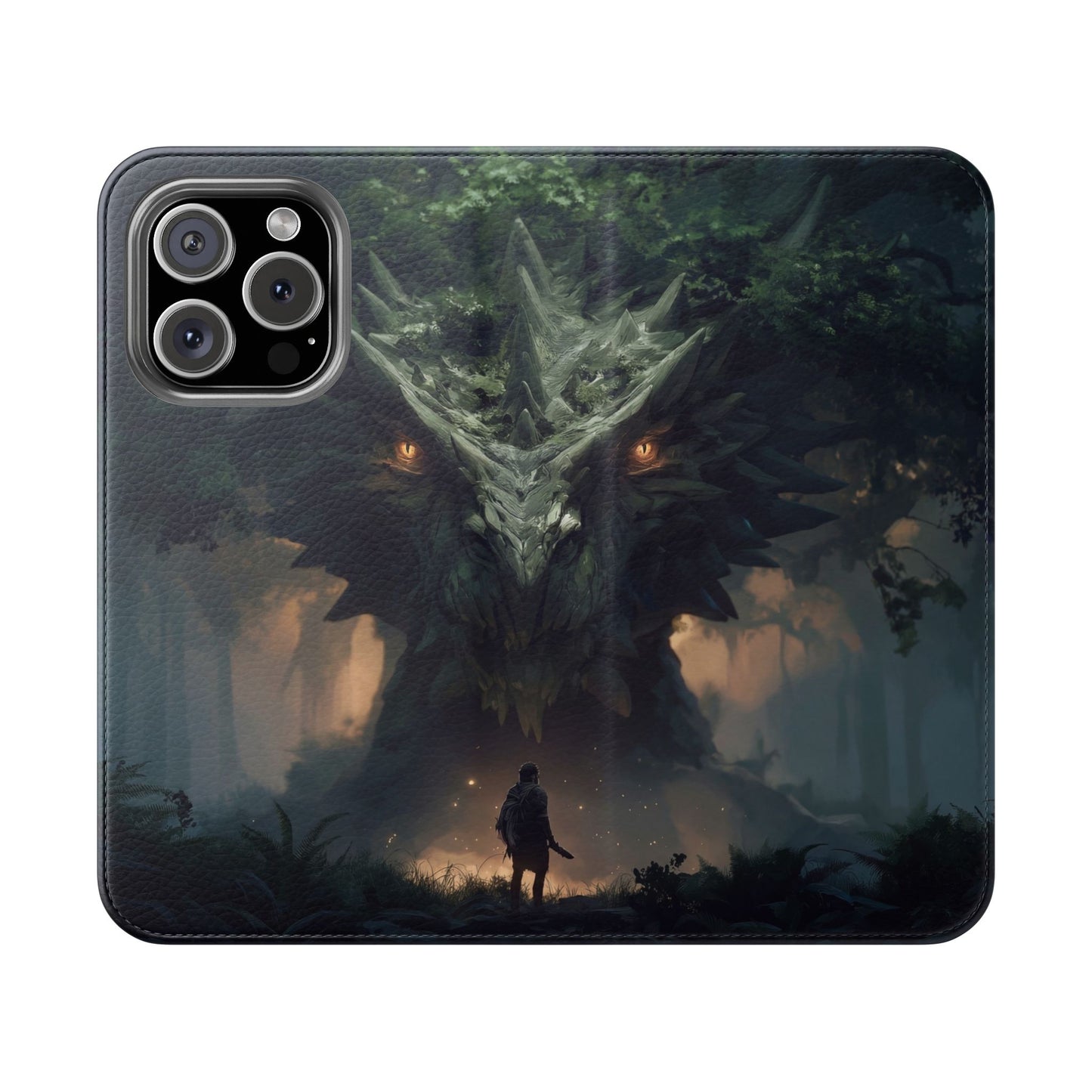 Guardian Beast Flip Cases – Moss-Clad Titan Facing the Wanderer