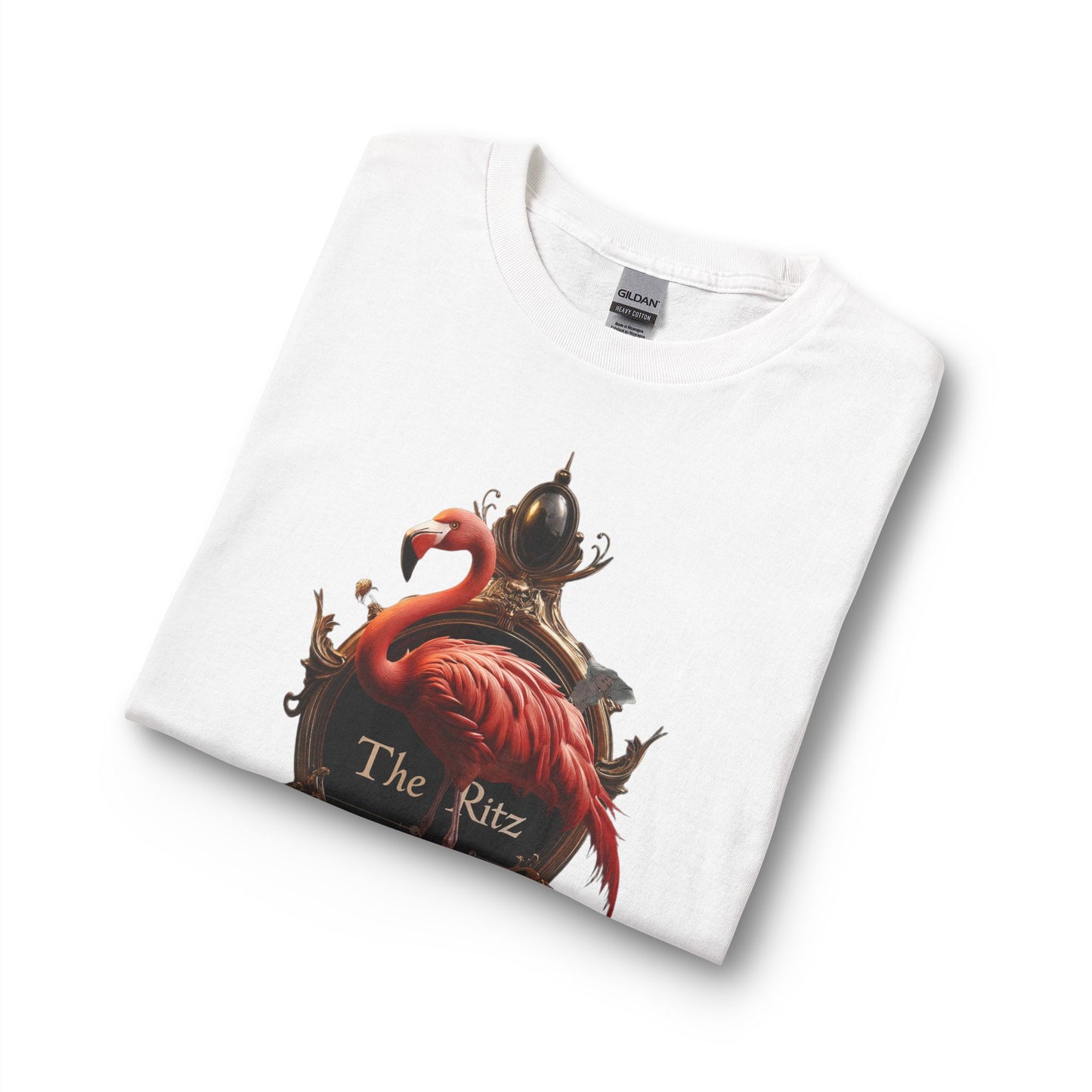 Royal Flamingo Gilded Frame Tee – The Ritz Velvet Elegance