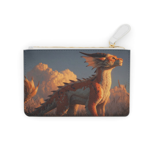 Sunset Dragon Mini Clutch Bag – Amber Scale Sentinel