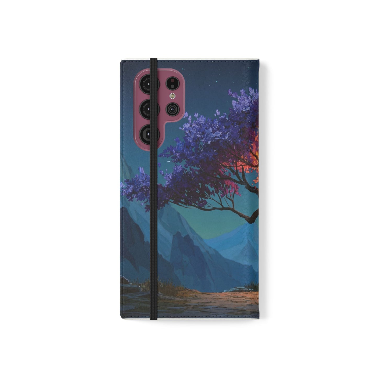 Violet Flame Tree Flip Cases – Twilight Mountain Glow Case
