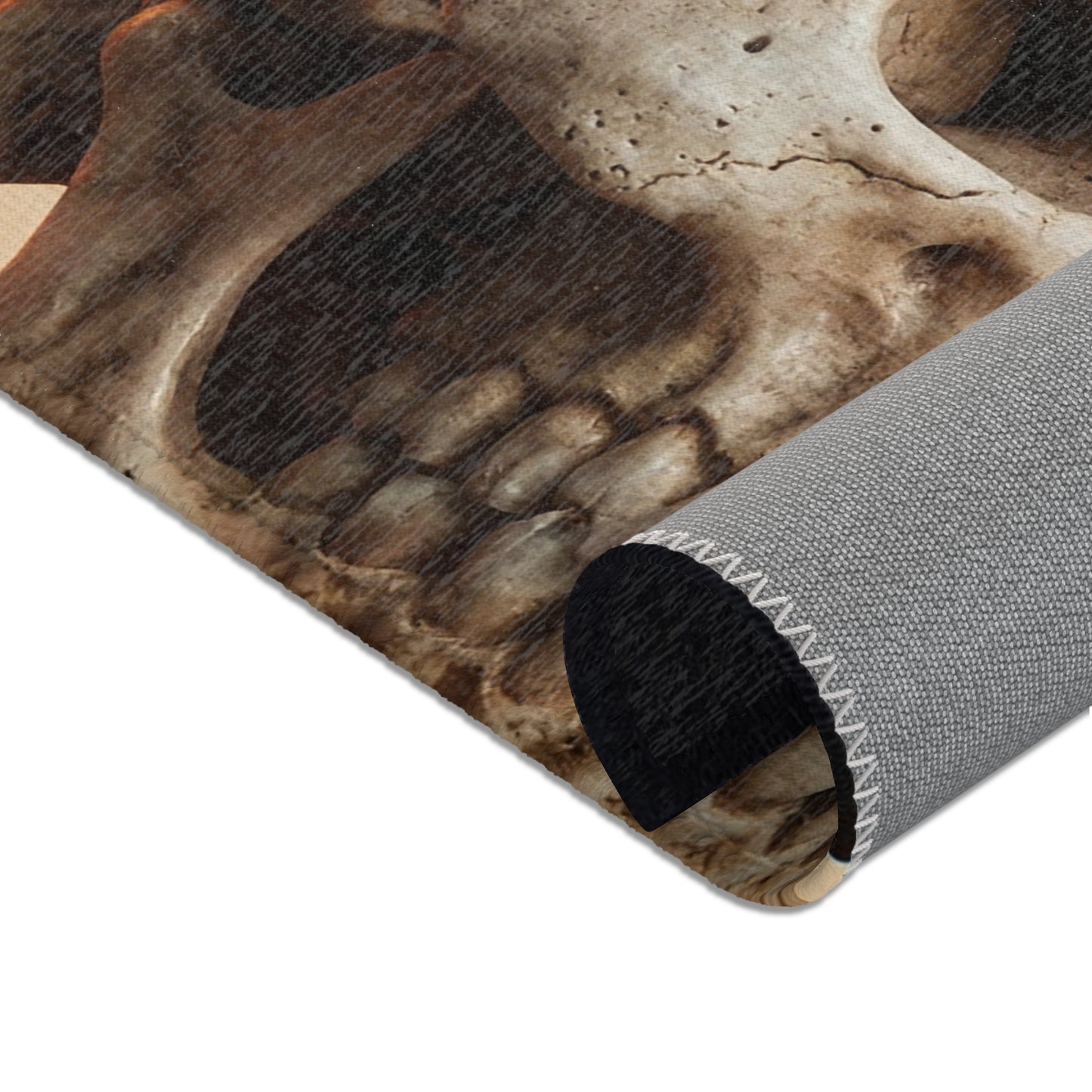 Crowned Skull Area Rug – Memento Mori Regal Warning