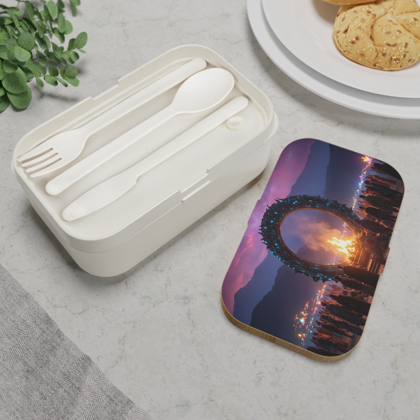 Celestial Gateway Bento Lunch Box – Twilight Ceremony Under the Ring