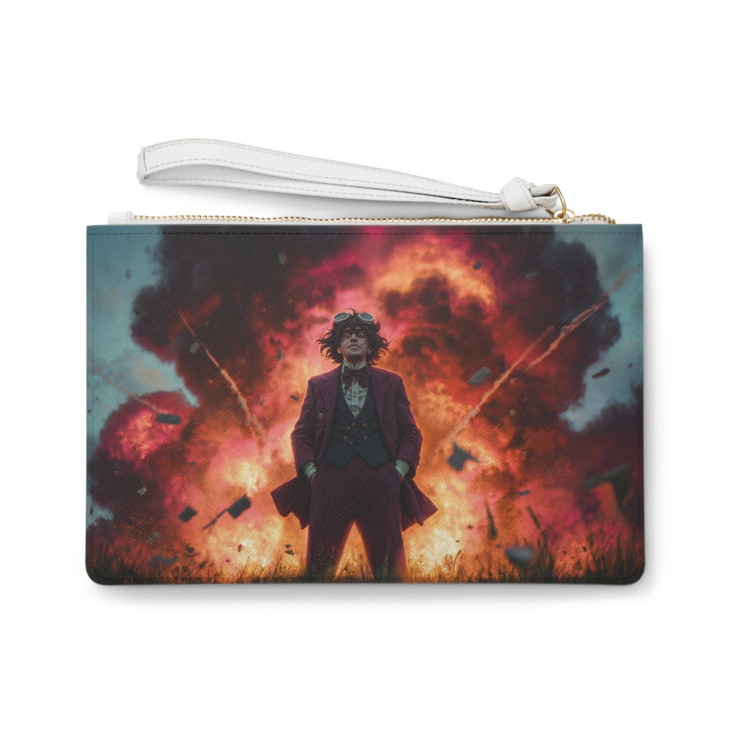 Explosive Goggles Clutch Bag – Crimson Sky Overcoat