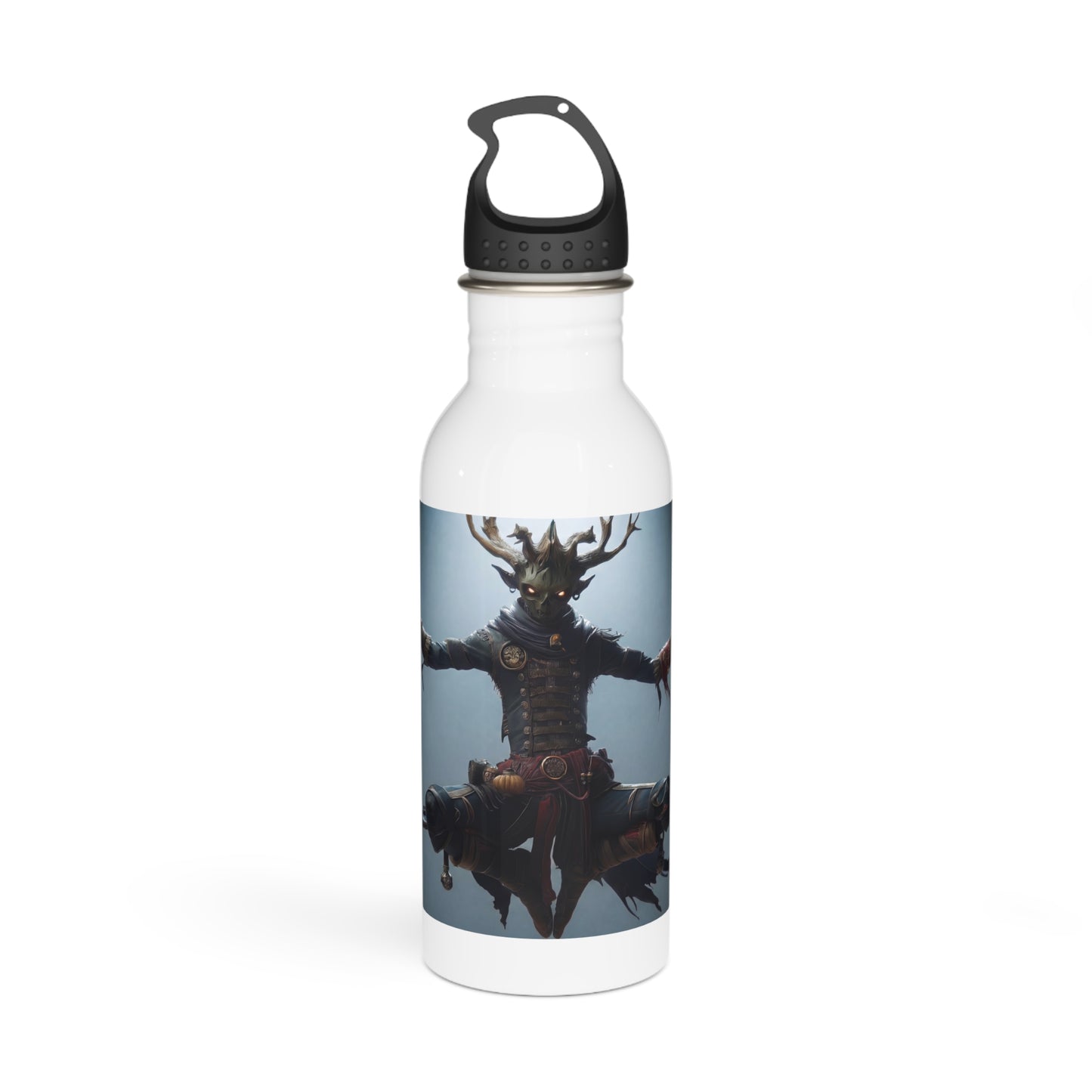Forest Guardian Meditation Bottle – Ethereal Antlered Sage in Twilight