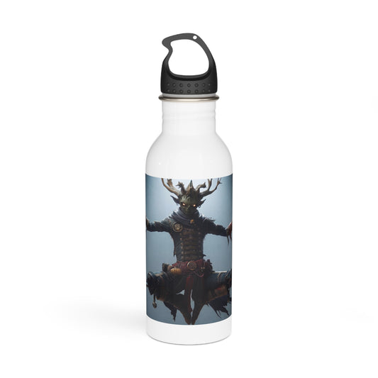 Forest Guardian Meditation Bottle – Ethereal Antlered Sage in Twilight
