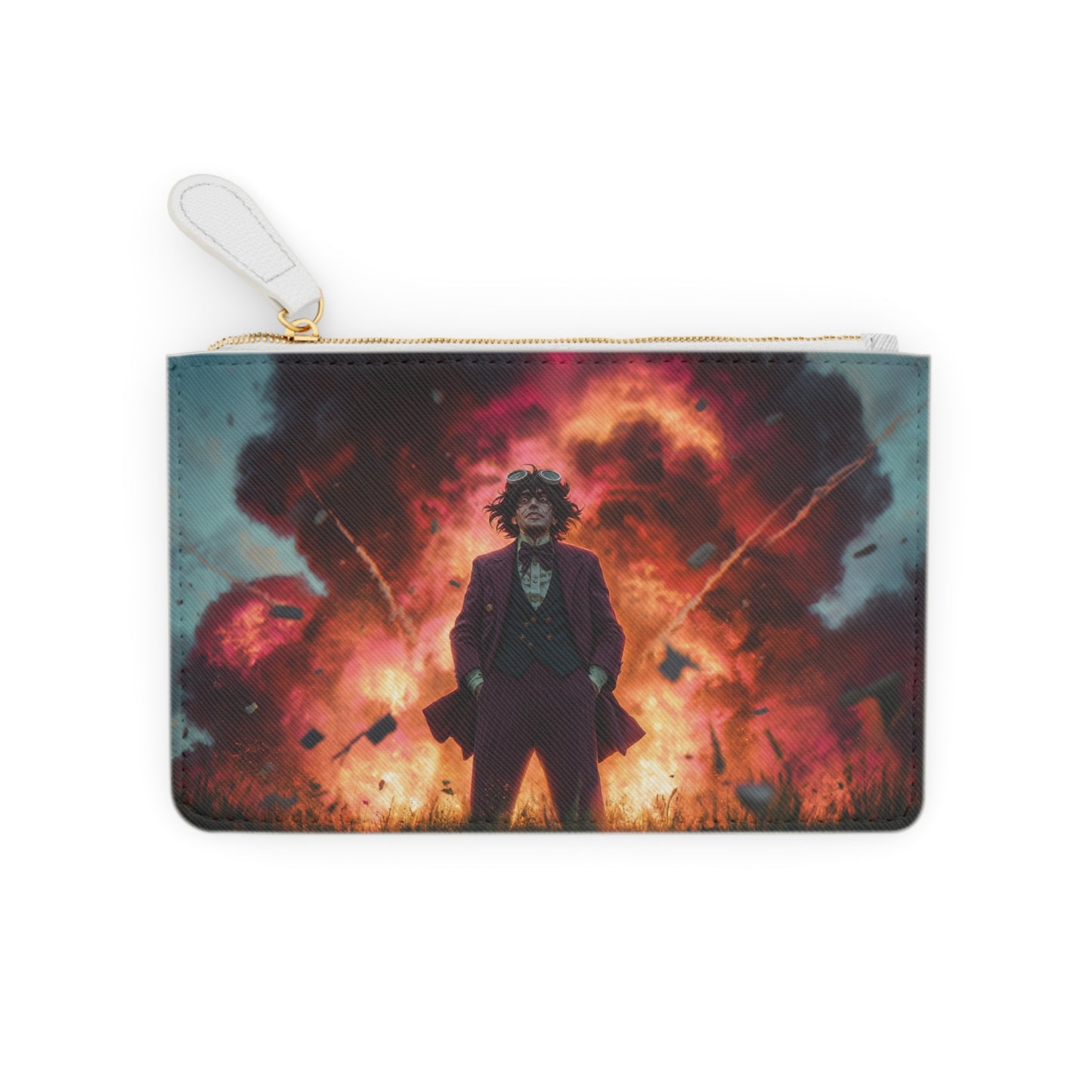 Explosive Goggles Mini Clutch Bag – Crimson Sky Gambit