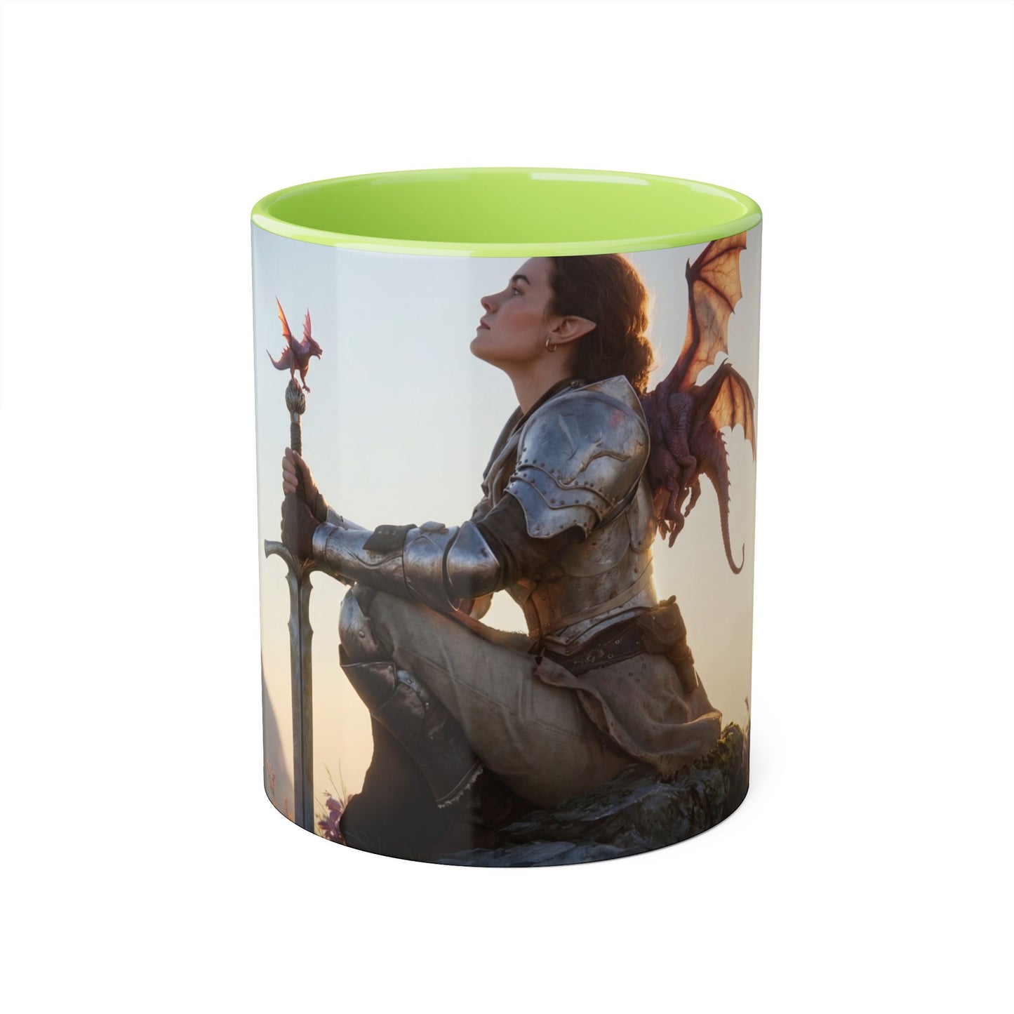 Elf Knight & Dragon Accent Mugs, 11oz – Dawn Sentinel Highlands