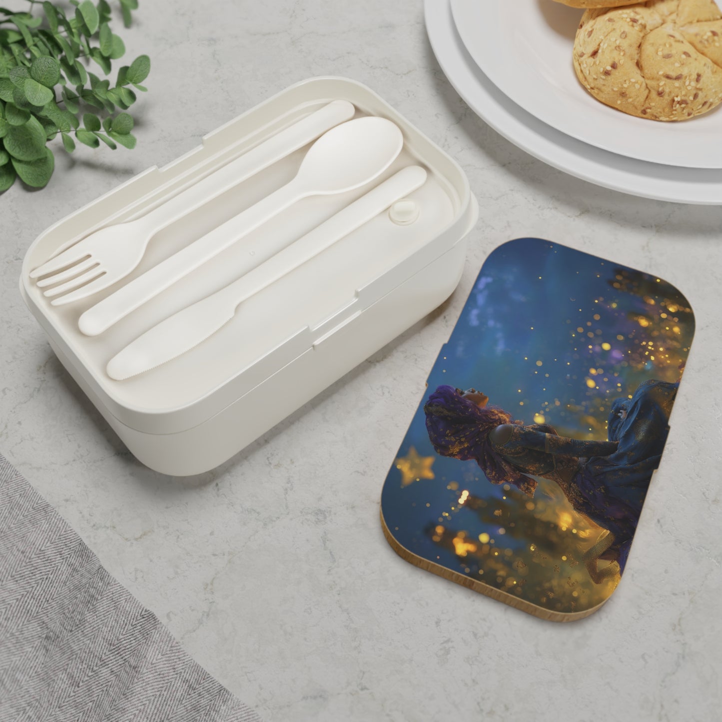 Starlit Scribe Bento Lunch Box – Whispers of the Night Sky