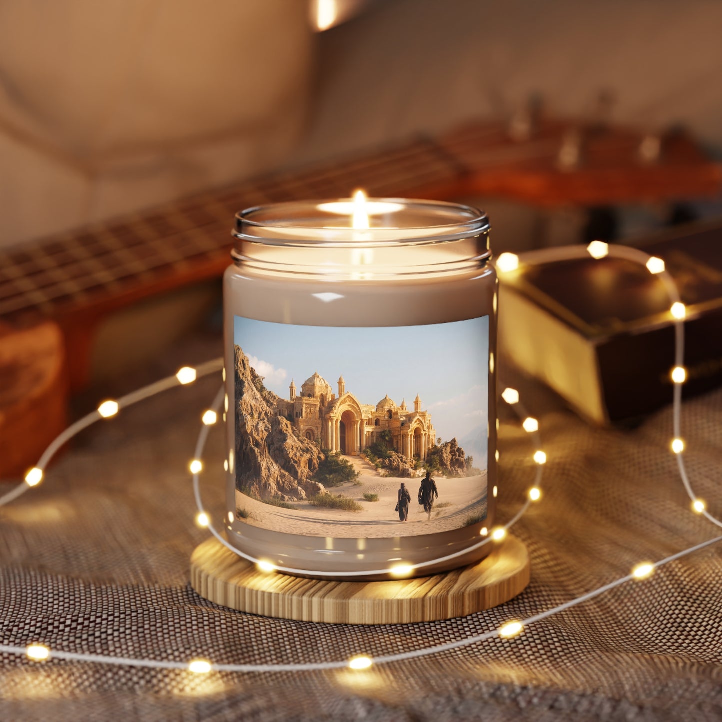 Desert Oasis Palace Scented Soy Candles with White Lid, 9oz – Golden Hour Pilgrimage