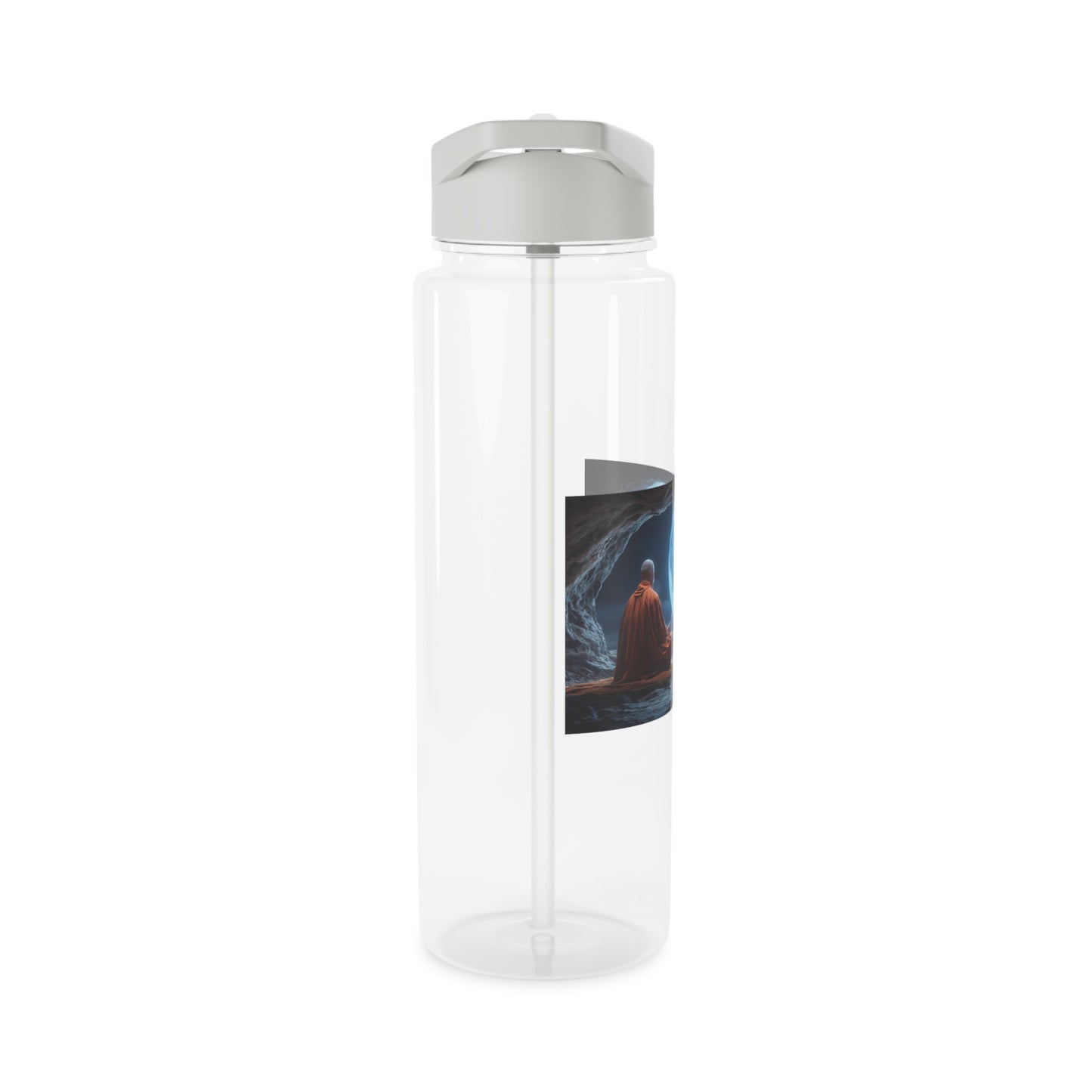Moonlit Monk Tritan Water Bottle – Stillness Beneath the Celestial Glow