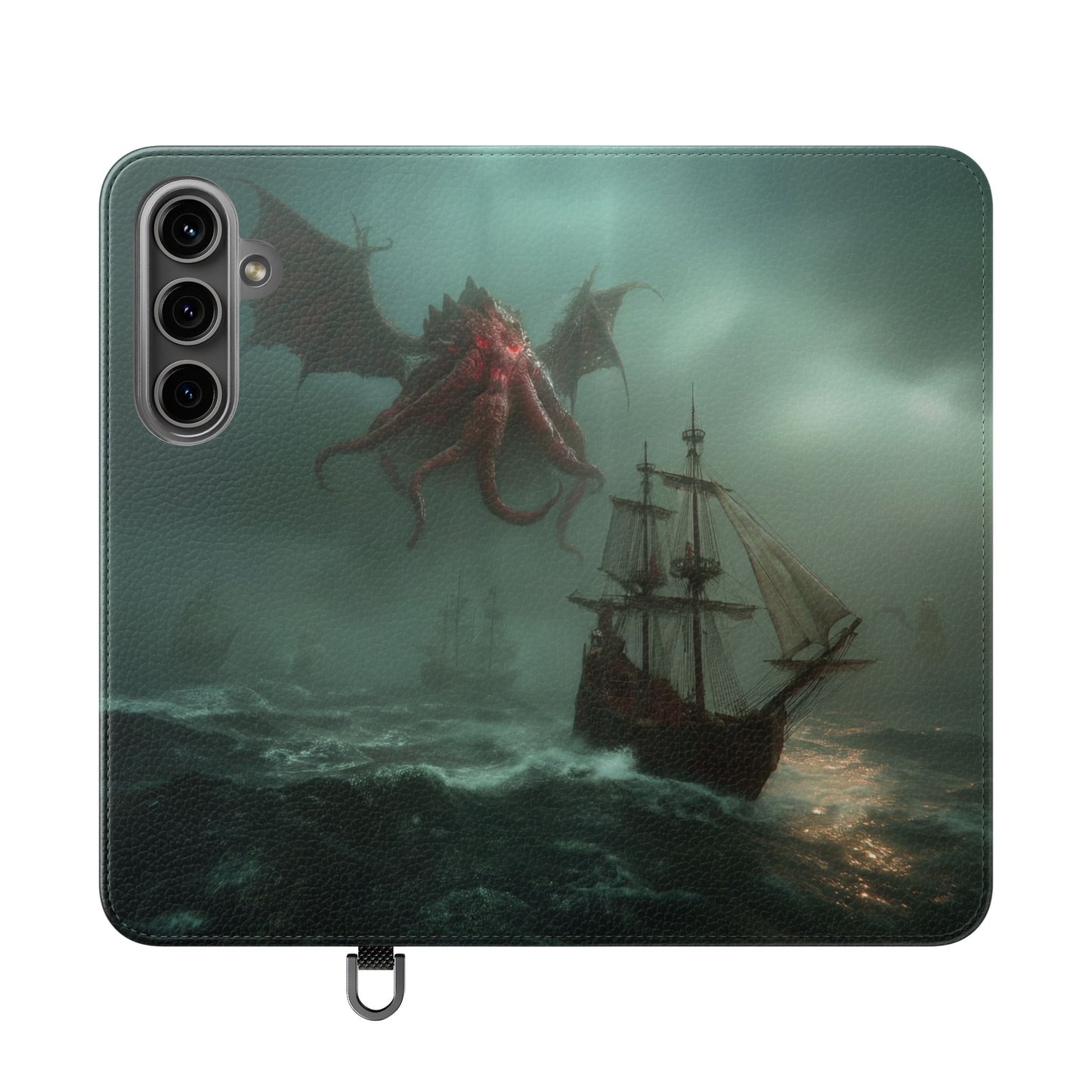 Leviathan Dragon Flip Cases – Crimson Sentinel at Sea