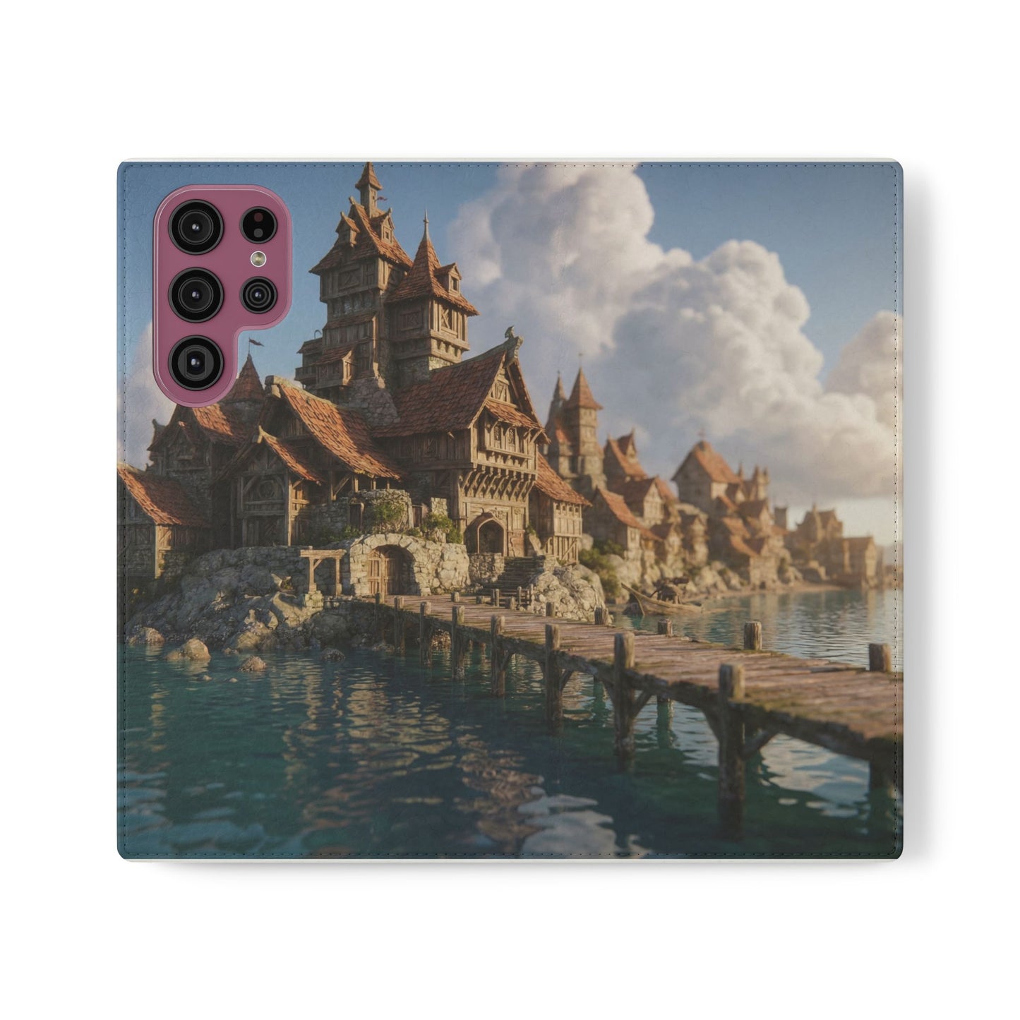Cobblestone Harbor Flip Cases – Timber Town Seaside Walkway