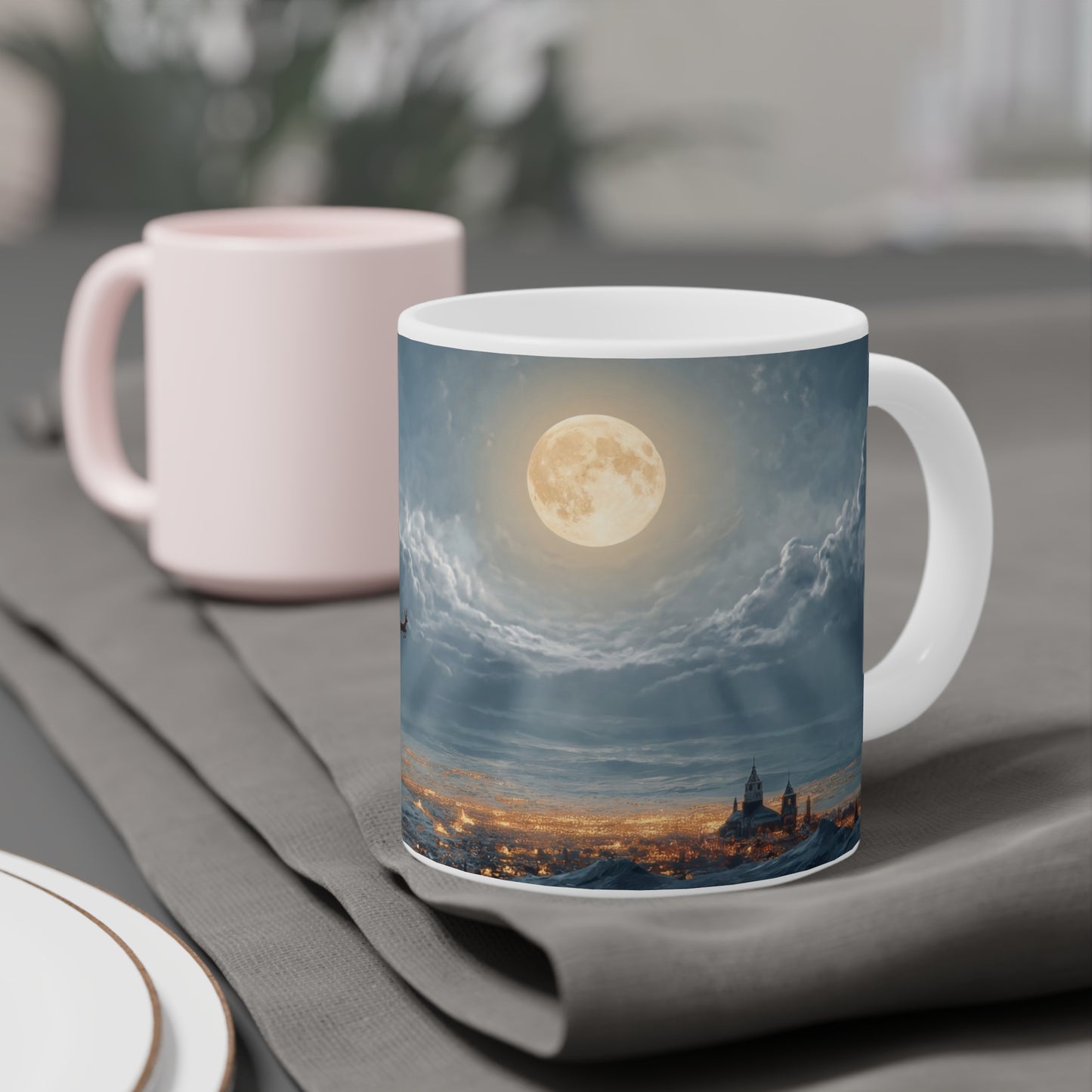 Moonlit Sleigh Ride Ceramic Mugs (11oz\15oz\20oz) – Winter’s Silent Passage