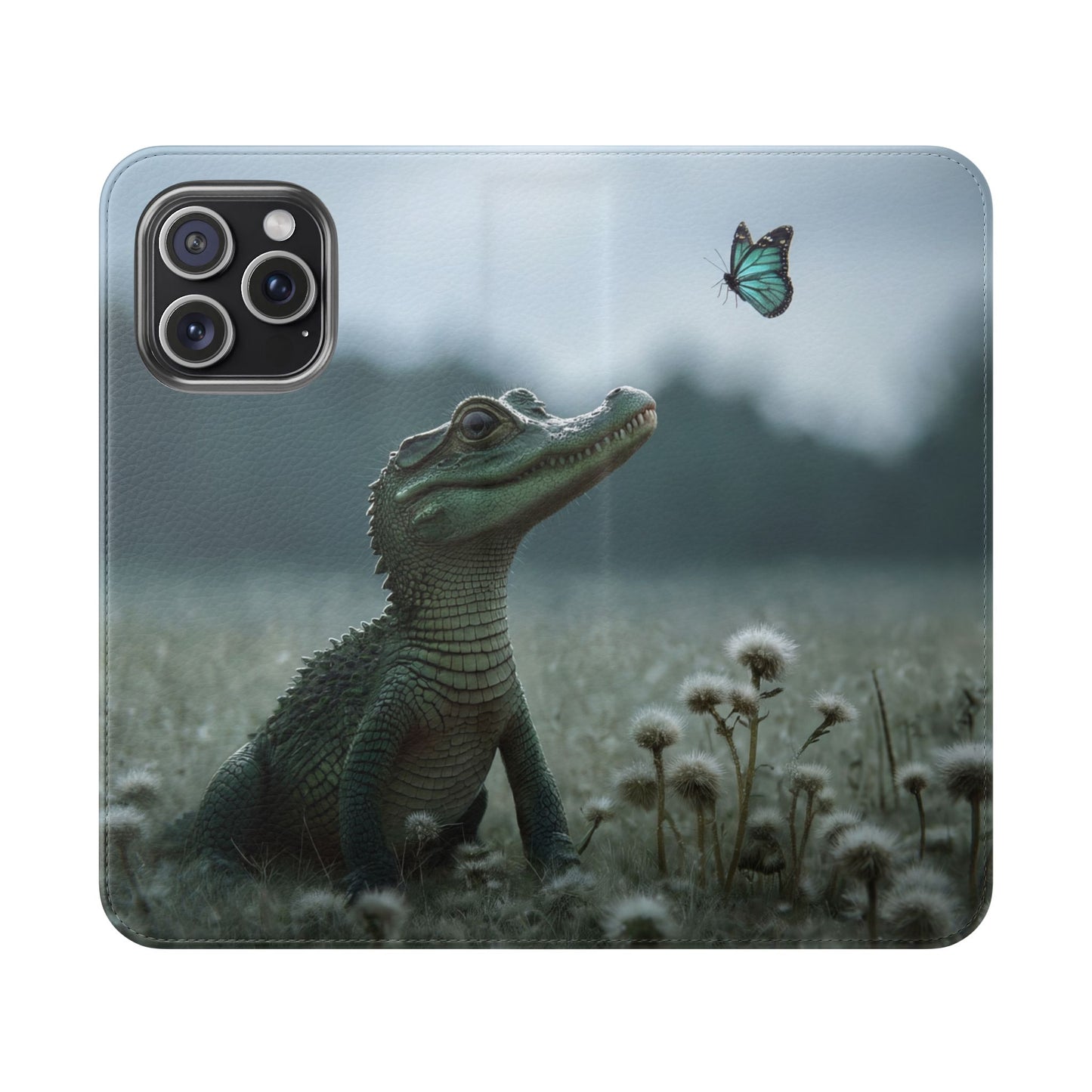 Gentle Croc & Butterfly Flip Cases – Tender Meadow Guardian Scene