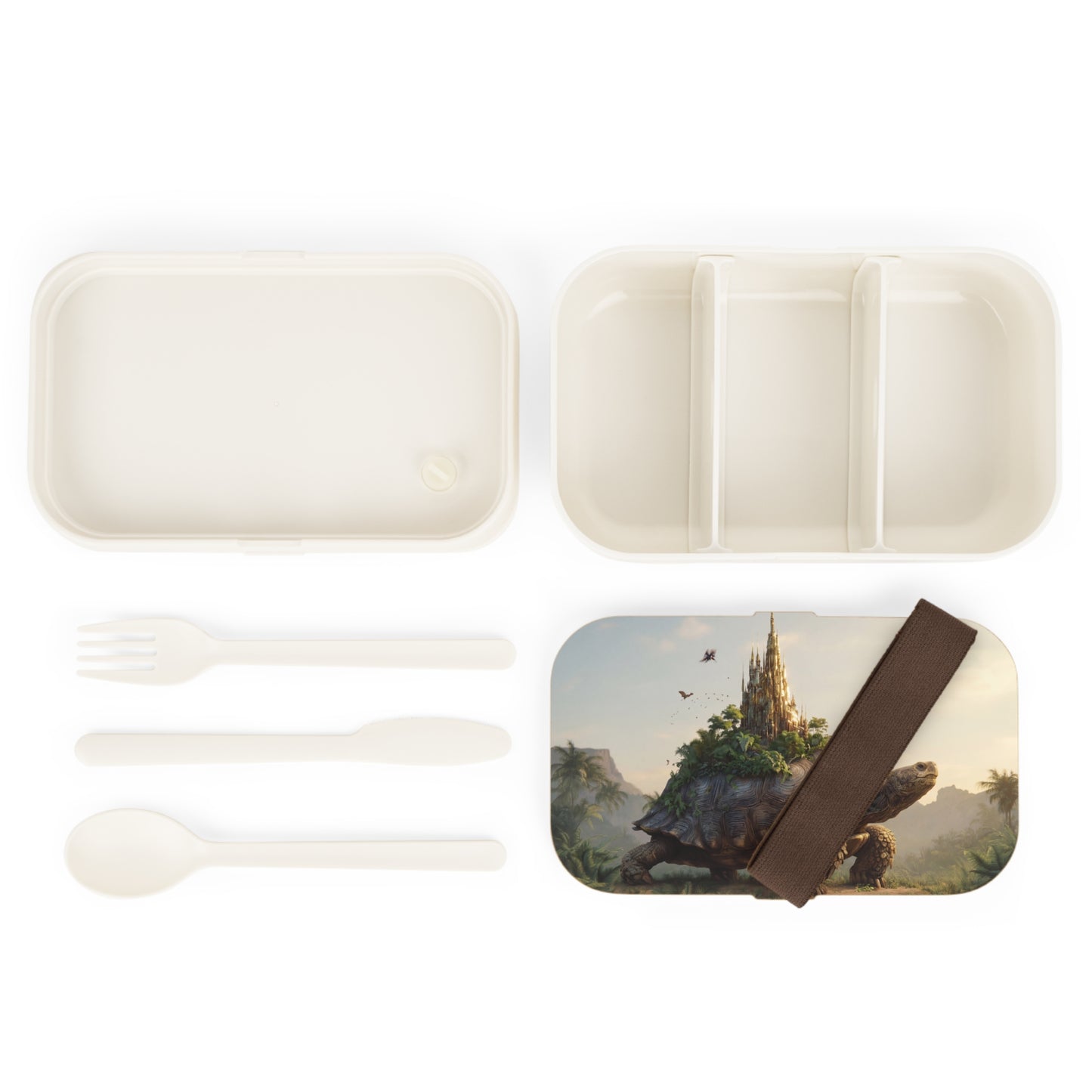 Castle-Turtle Bento Lunch Box – Guardian of the Verdant Realm