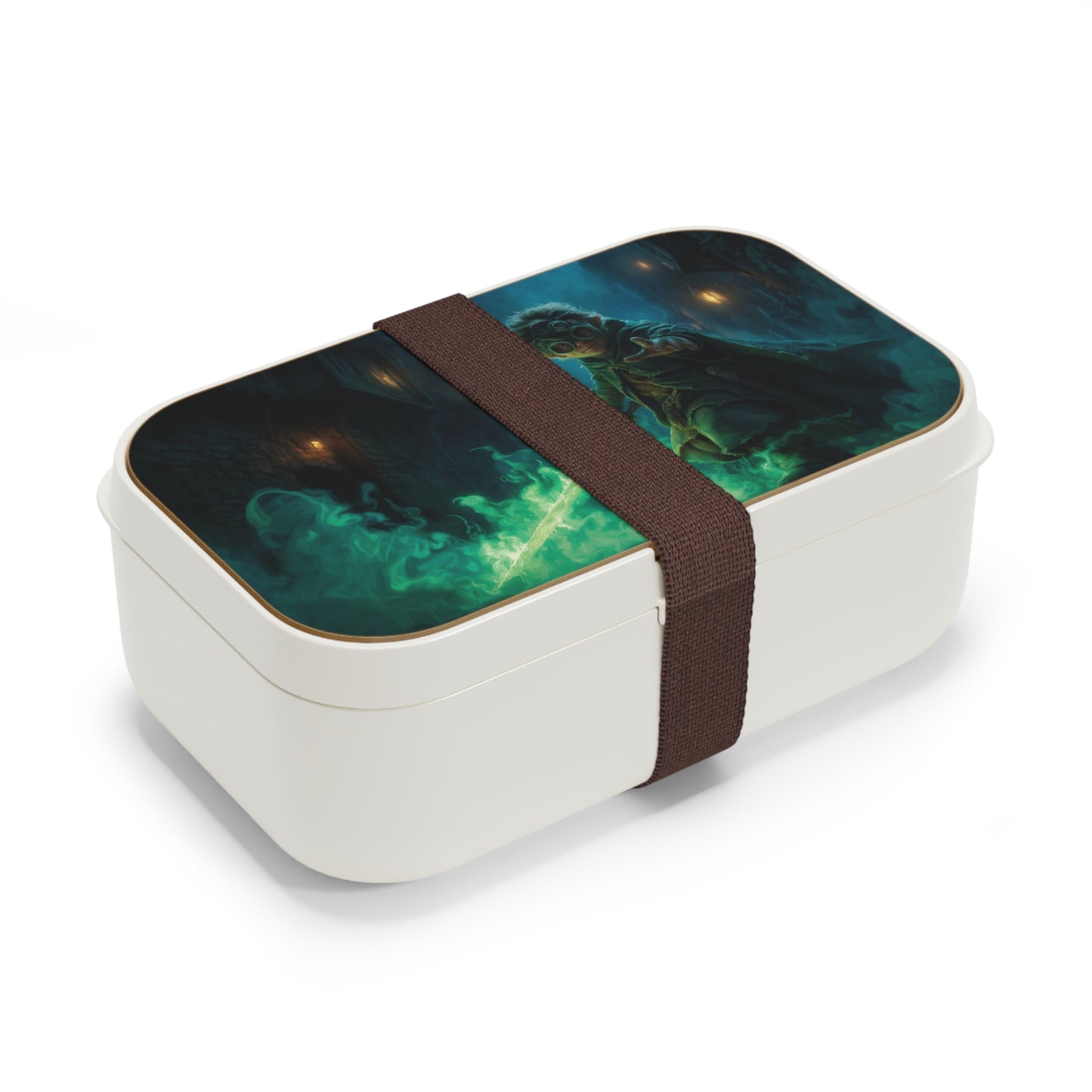 Emerald Blade Goblin Sentinel Bento Lunch Box – Green Fire Guardian Alleyway