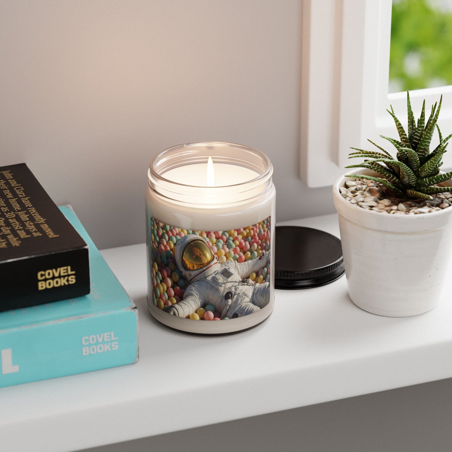 Astronaut in Pastel Ball Pit Scented Soy Candle, 9oz – Weightless Wonderland