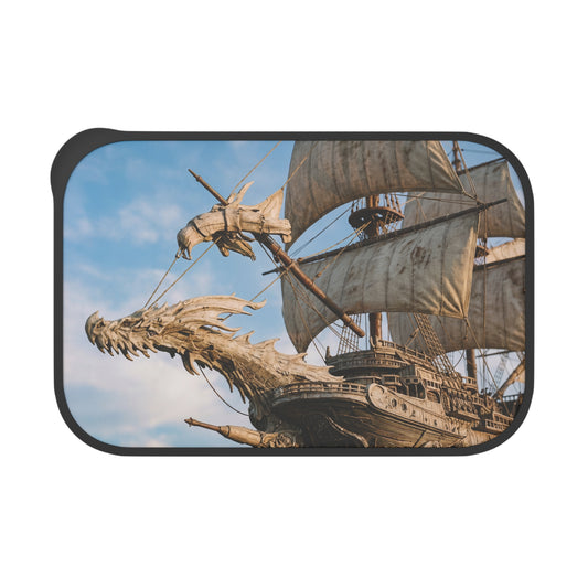 Dragonhead Galleon PLA Bento Box with Band and Utensils – Sunlit Seascape Voyage