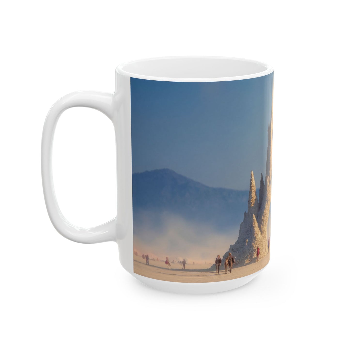 Desert Castle Ceramic Mug – Sunlit Sandstone Gateway