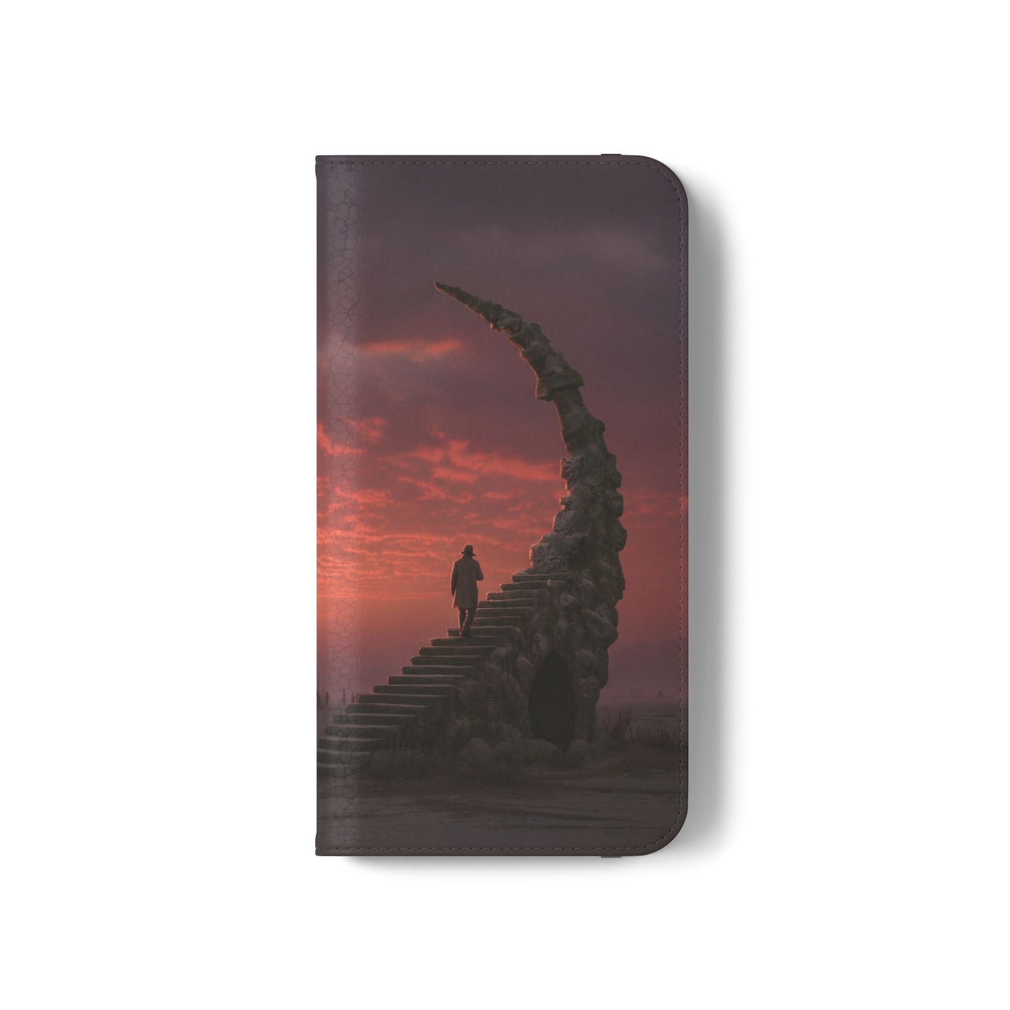 Twilight Sentinel Flip Cases – Moonlit Stairway to the Horizon