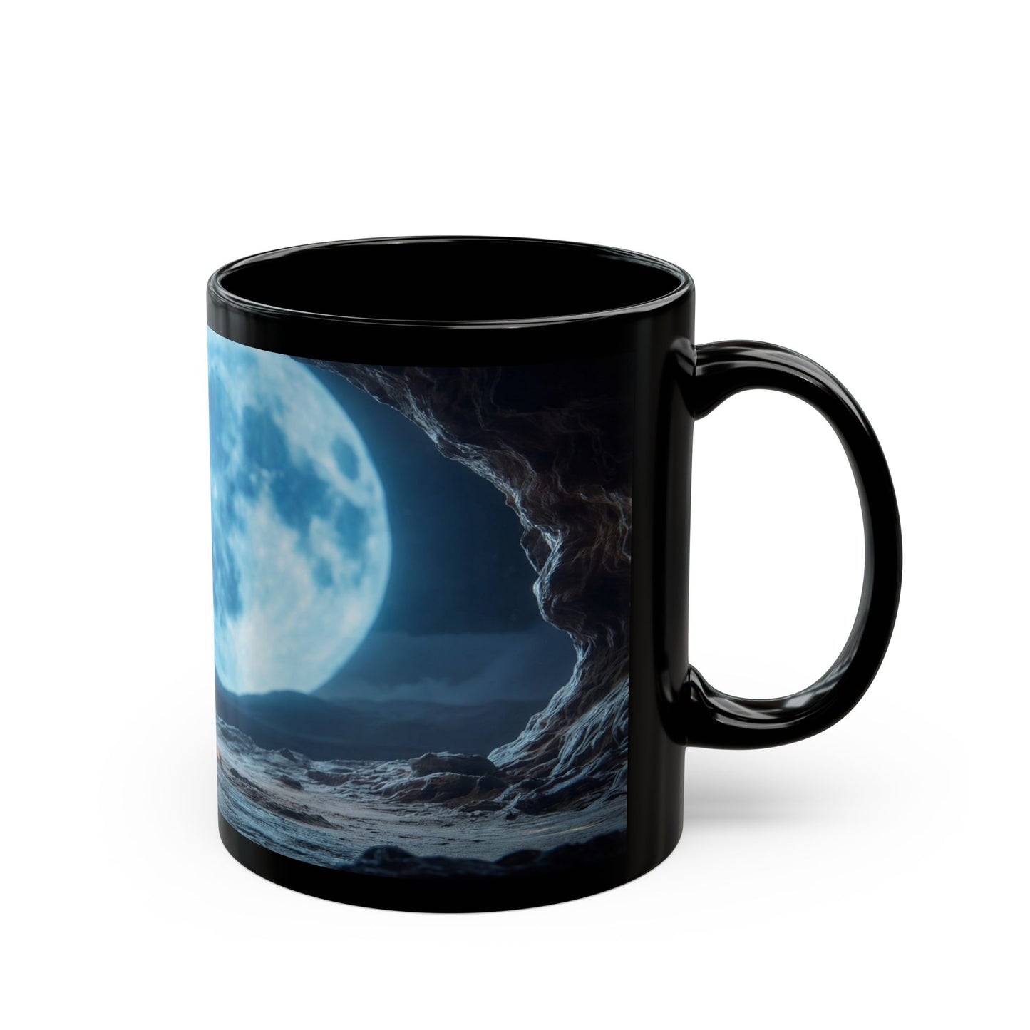 Moonlit Monk Meditation Mug – Serene Night Sanctuary