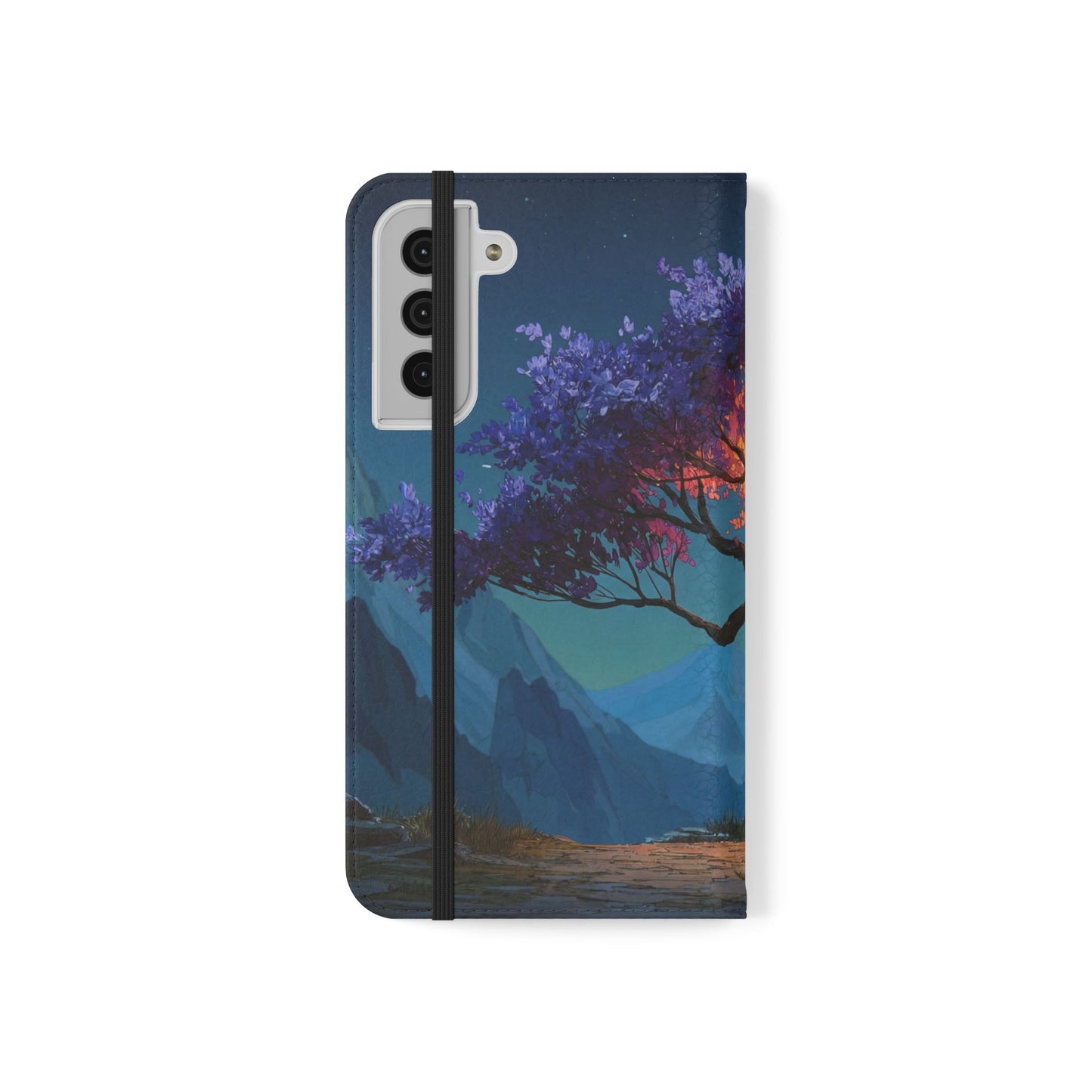 Violet Flame Tree Flip Cases – Twilight Mountain Glow Case