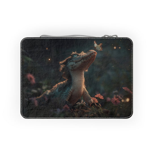 Gentle Croc Butterfly Paper Lunch Bag – Soft Twilight Encounter
