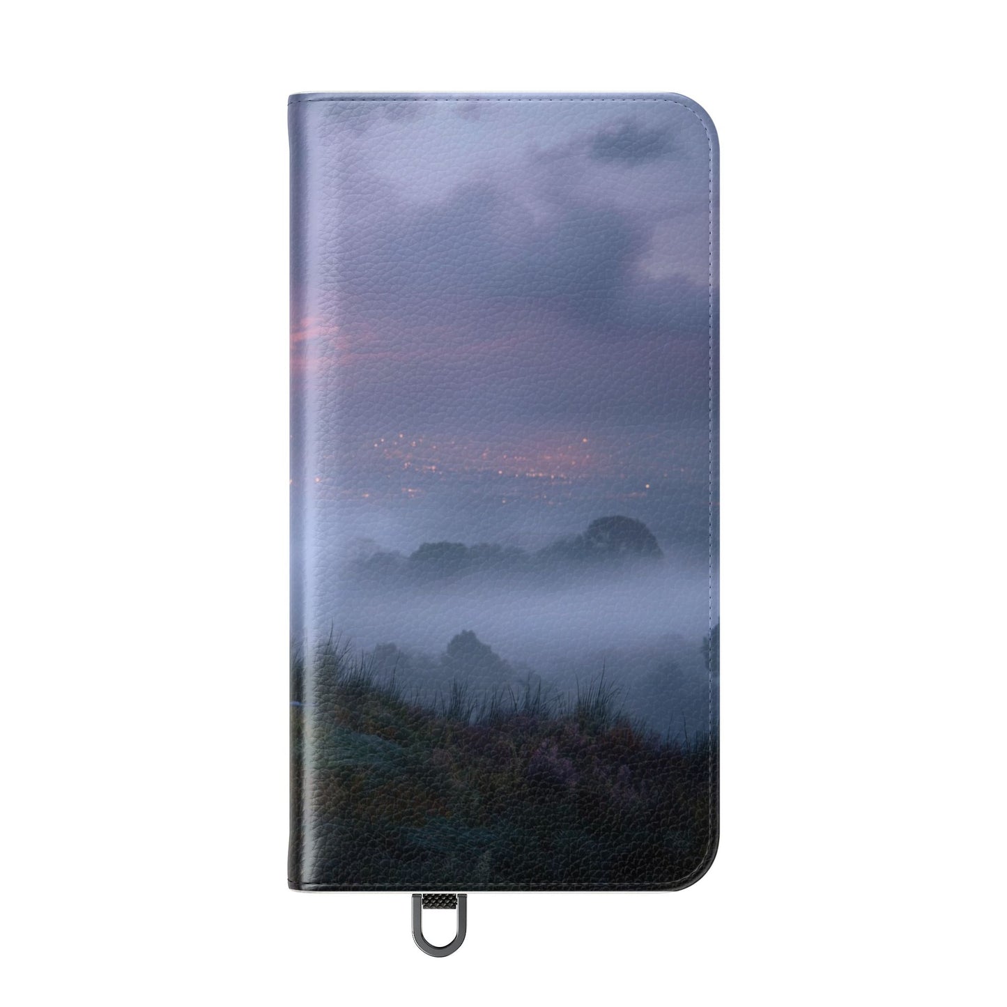 Misty Hilltop Flip Cases – Red-Haired Wanderer at Twilight
