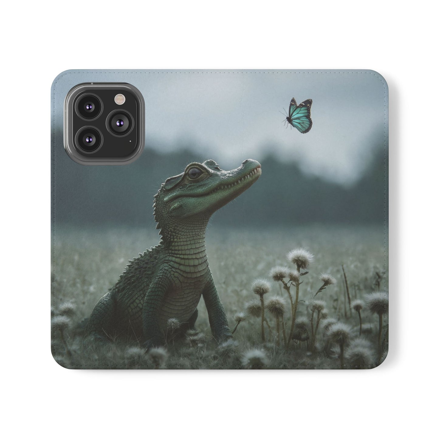 Gentle Croc & Butterfly Flip Cases – Tender Meadow Guardian Scene