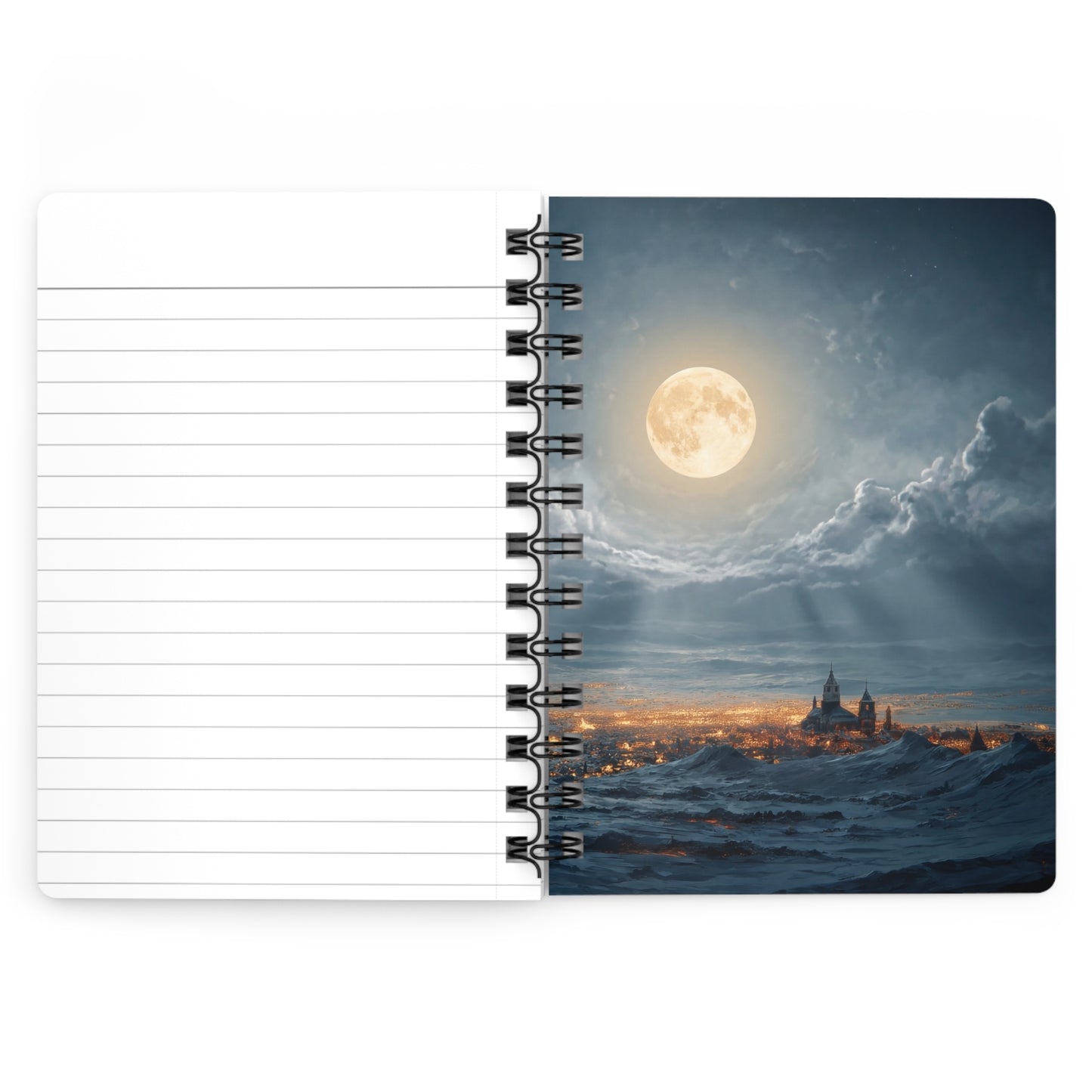 Lunar Sleigh Ride Spiral Bound Journal – Frostbound Night Journey