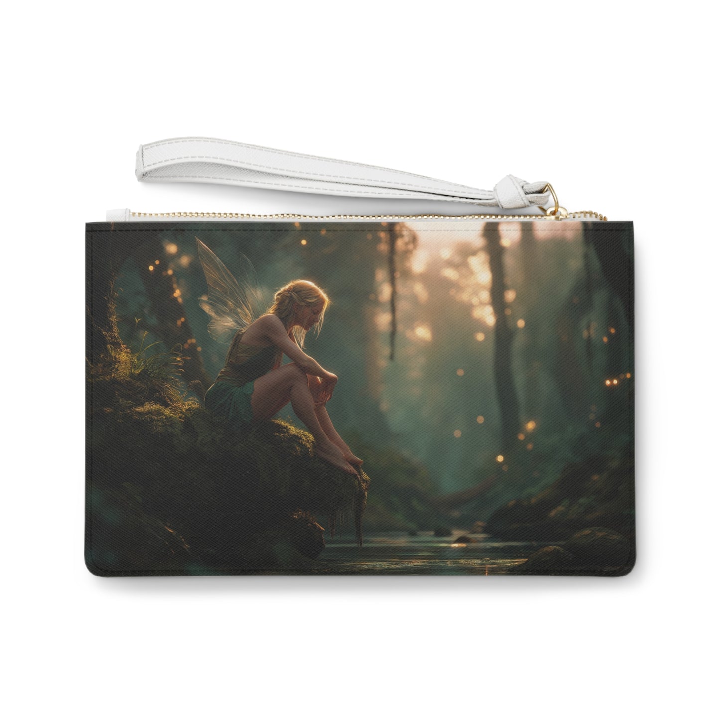 Sunlit Forest Fairy Clutch Bag – Whispering Moss & Golden Hour