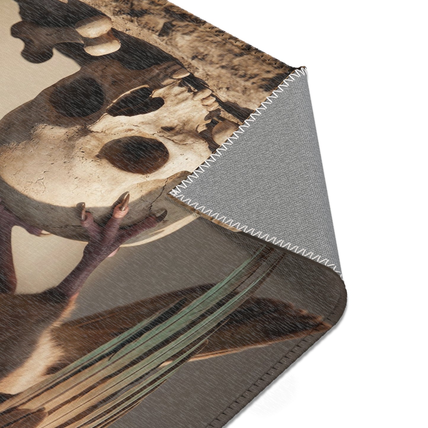 Winged Siamese Cat Area Rug – Sunlit Bone Altar Dreamscape
