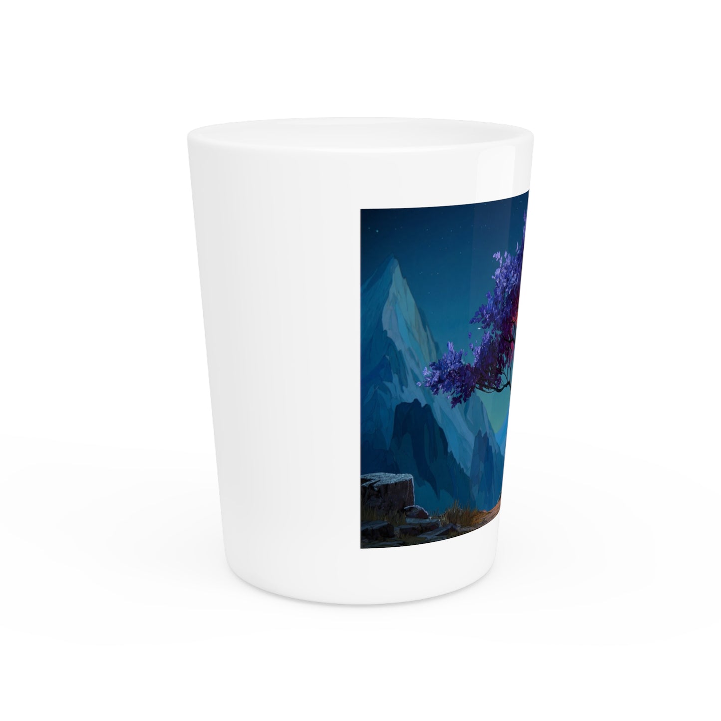 Celestial Tree Shot Glass – Twilight Bloom Dreamscape