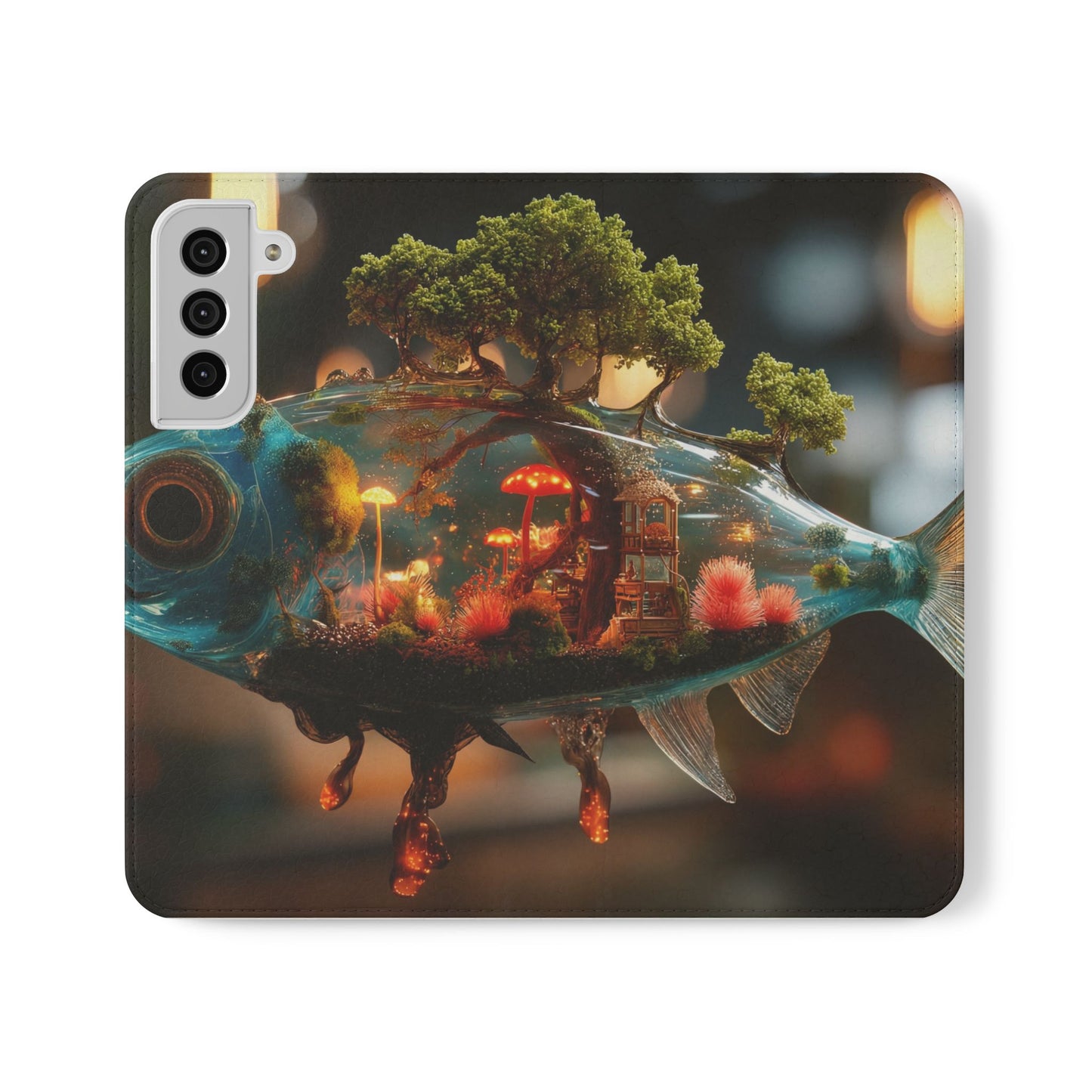 Forest Fish Flip Case – Liquid Glowwood Dreamscape
