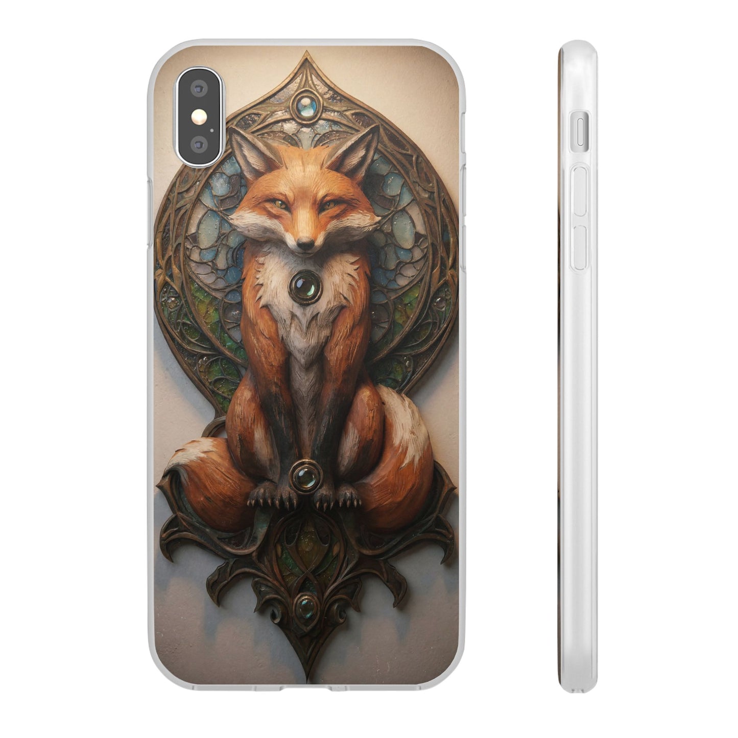Fox Sentinel Flexi Cases – Amber Glaze and Stained Glass Reverie