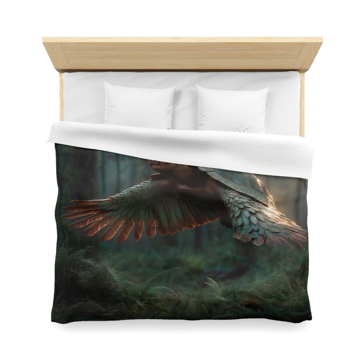 Winged Tortoise Duvet Cover – Forest Dawn Soarer