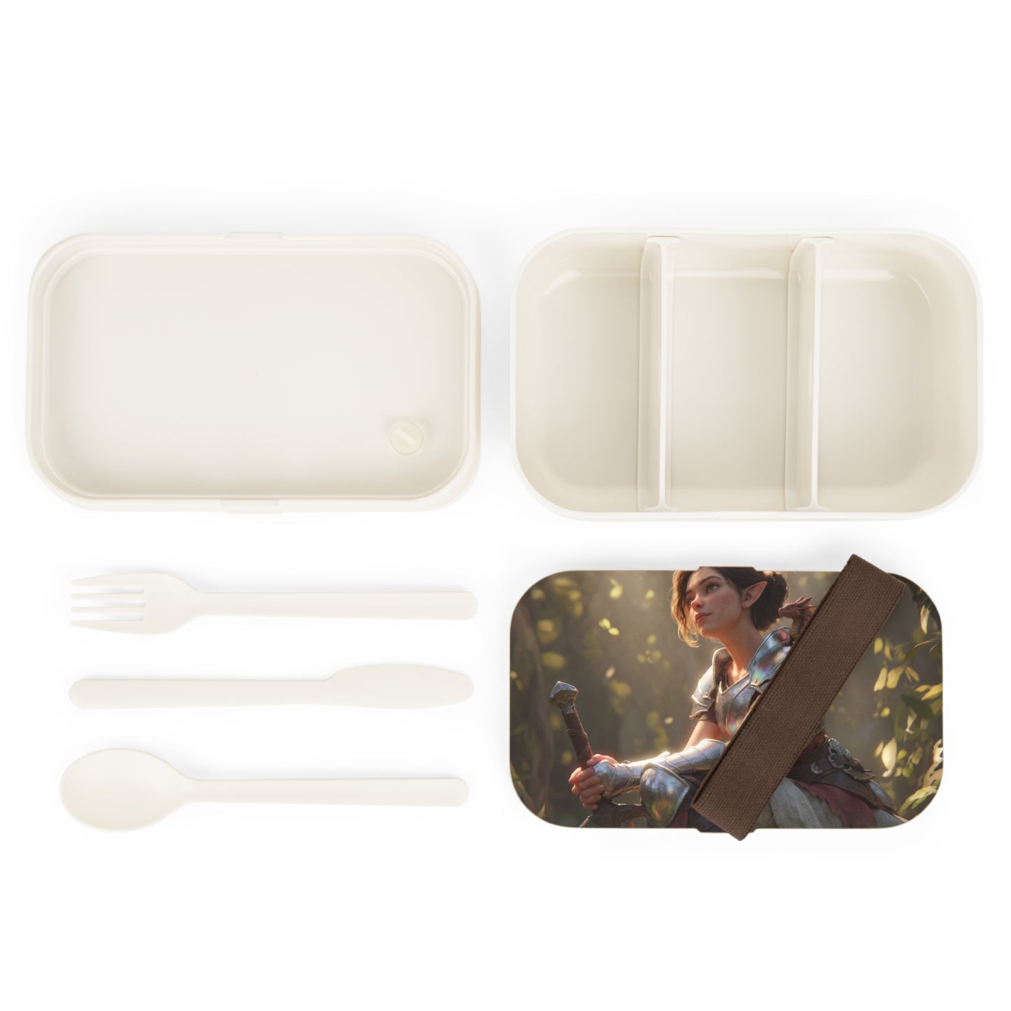 Elven Knight & Dragon Bento Lunch Box – Sunlit Grove Sentinel