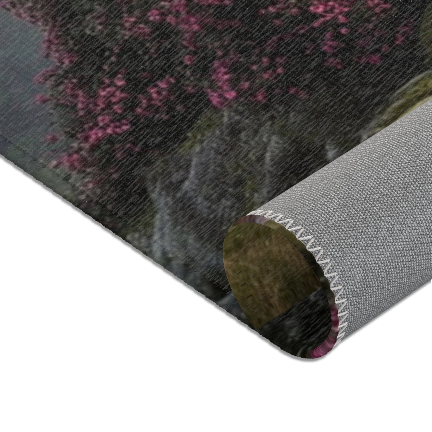 Crimson Rose Castle Area Rugs – Whispers of the Forgotten Keep