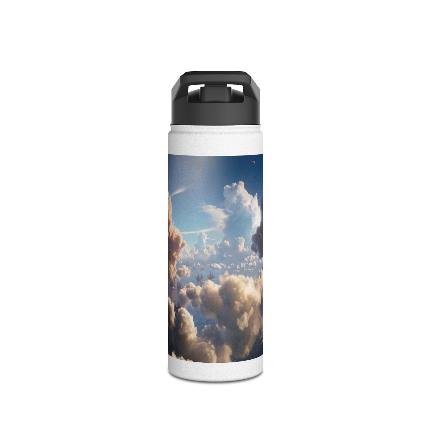 Celestial Fleet Stainless Steel Water Bottle, Standard Lid – Dawn’s Archway at Sea