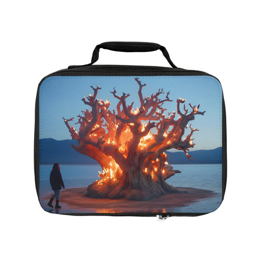 Burning Tree of Light Lunch Bag – Silent Witness to Twilight’s Glow
