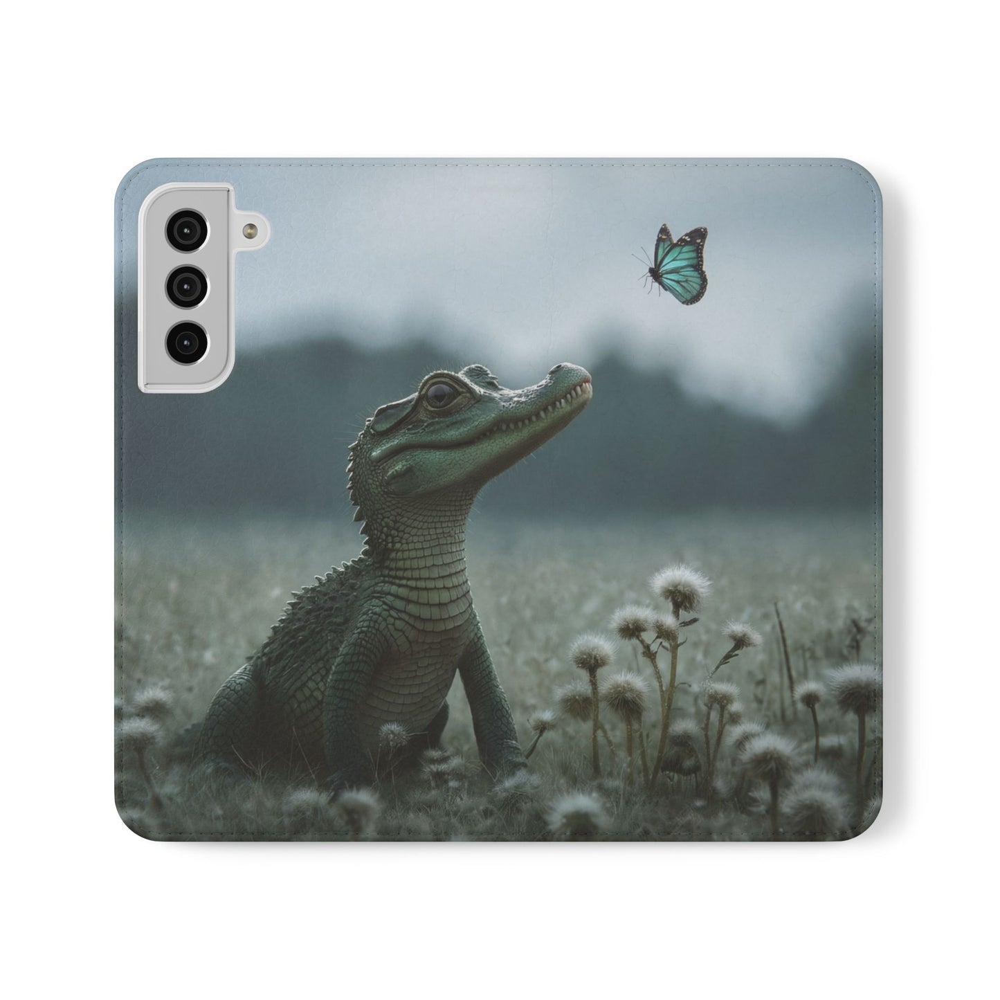 Gentle Croc & Butterfly Flip Cases – Tender Meadow Guardian Scene