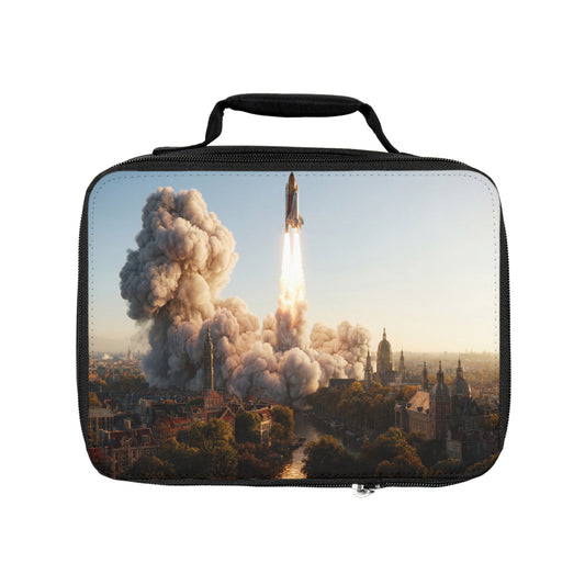 Rocket Launch Lunch Bag – City Skyline Escape Dreamscape