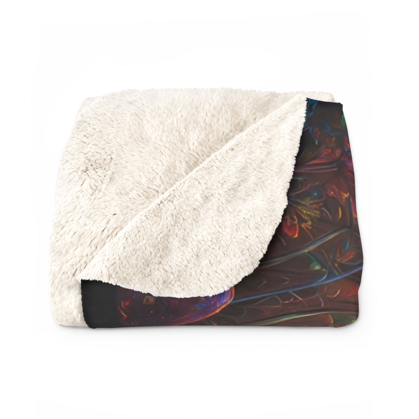Twilight Meadow Sage Blanket – Where Mushrooms Glow and Birds Duet