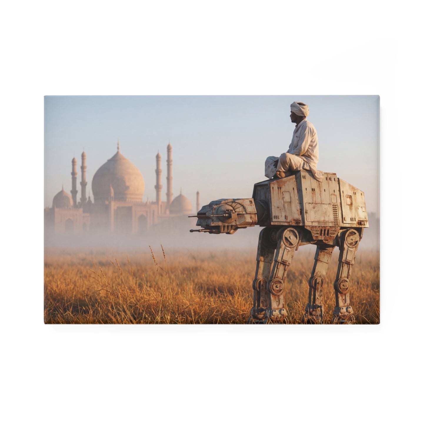 AT-AT Walker with Turbaned Rider Button Magnet, Rectangle (1 & 10 pcs) – Dawn’s Quiet Passage Through History