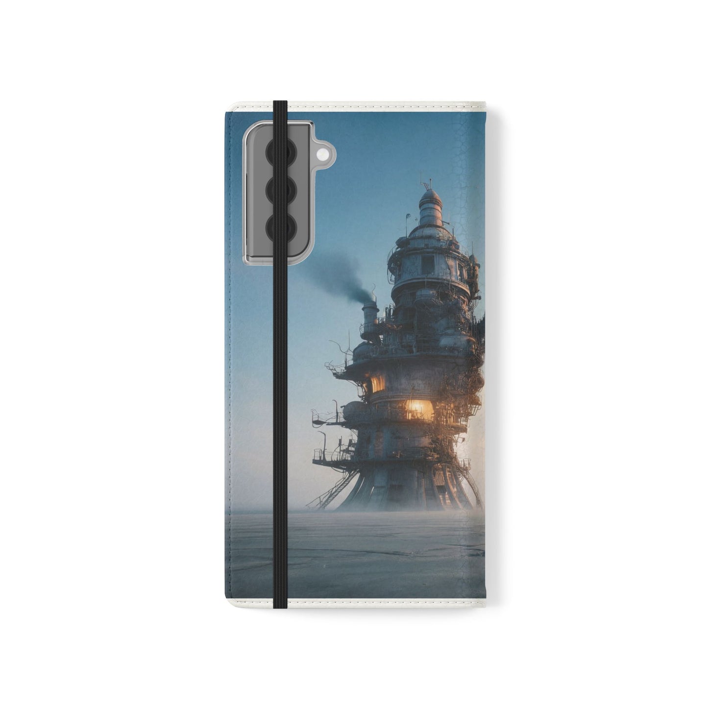 Steam-Stack Tower Flip Cases – Industrial Dawn Sentinel