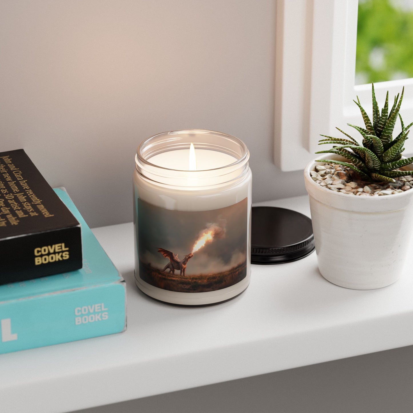 Dragon’s Breath Scented Soy Candle, 9oz – Sunset Fury in a Glass