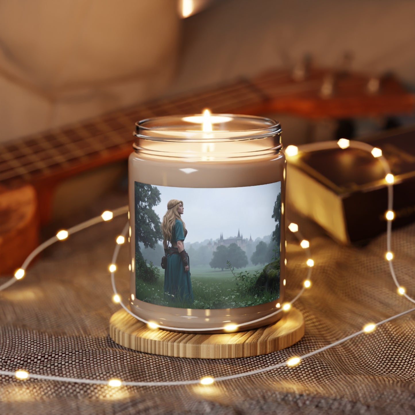 Misty Meadow Wanderer Scented Soy Candles with White Lid, 9oz – Whisper of Ancient Woods