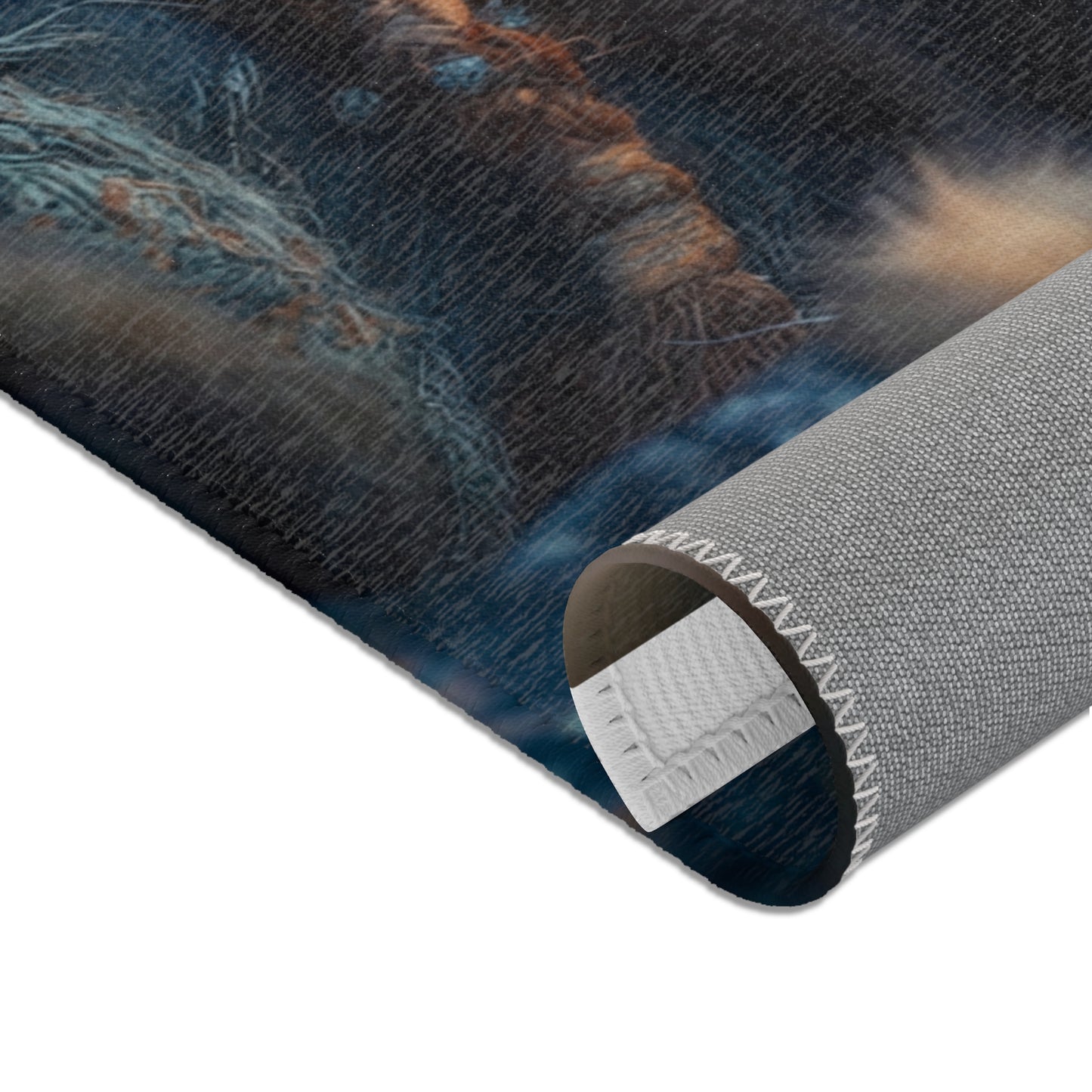 Snowbound Sentinel Area Rug – Whispering Frost and Warmth