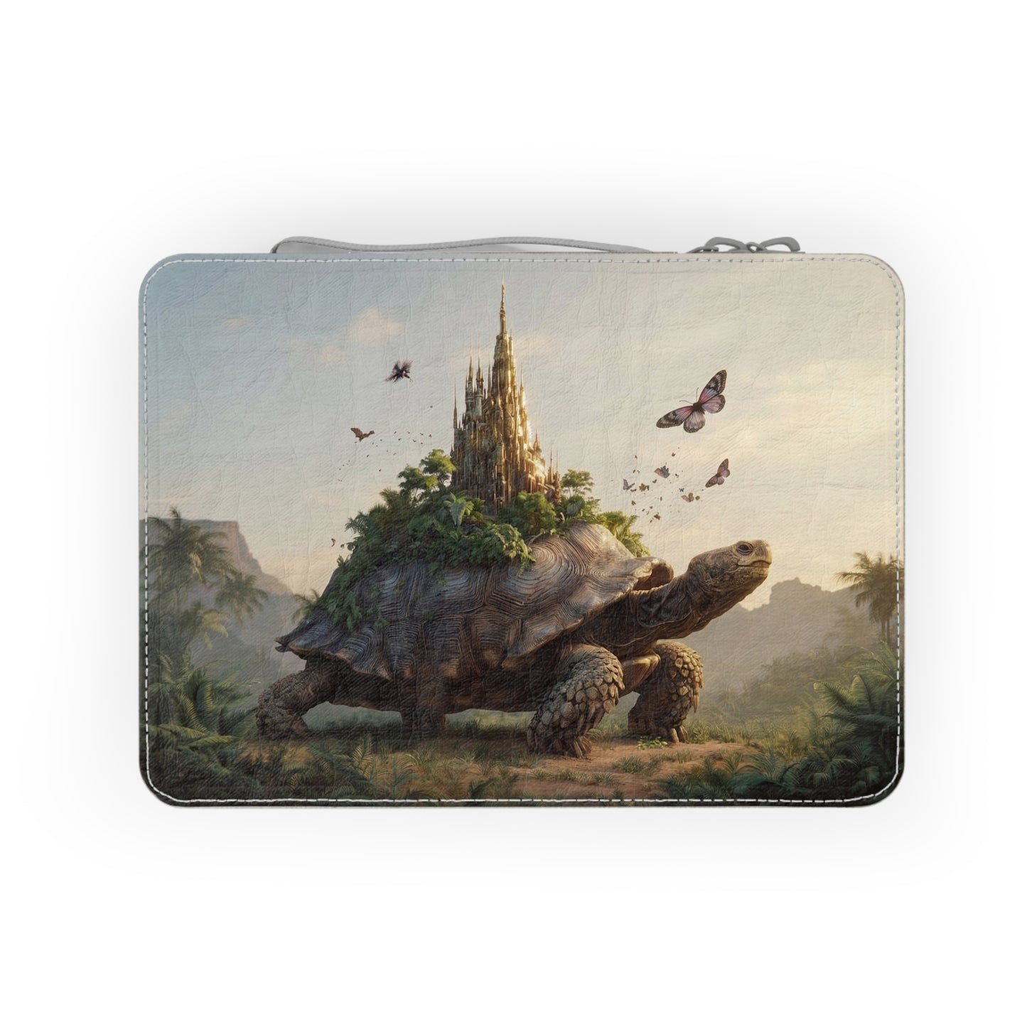 Castle on Tortoise Paper Lunch Bag – Sunset Sanctuary for Tiny Treasures