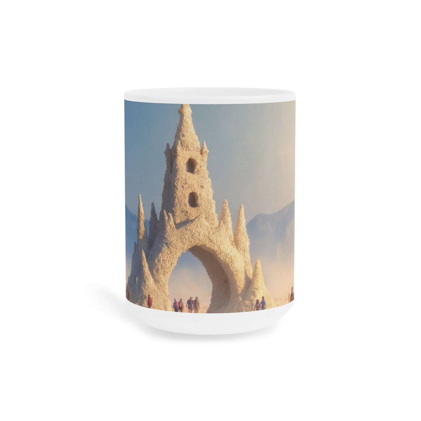 Desert Castle Ceramic Mugs (11oz\15oz\20oz) – Sunlit Sandstone Sentinel